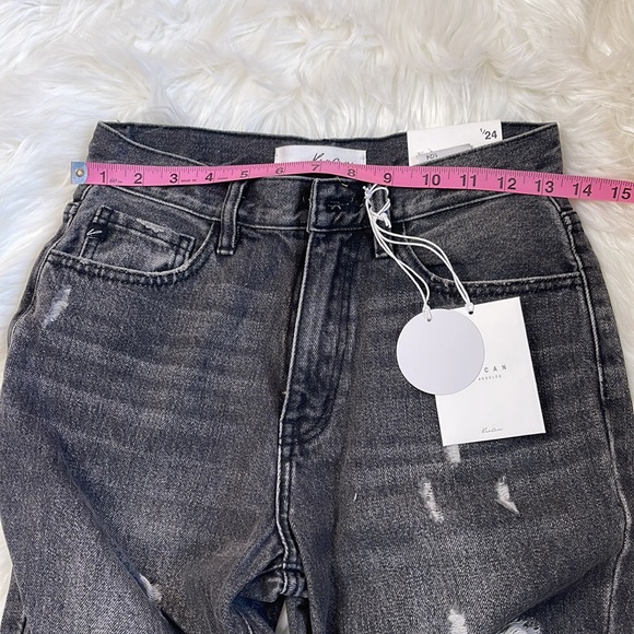KanCan by Vici Dolls High Waist Mom Distressed Denim- “Kash” - Picture 7 of 7